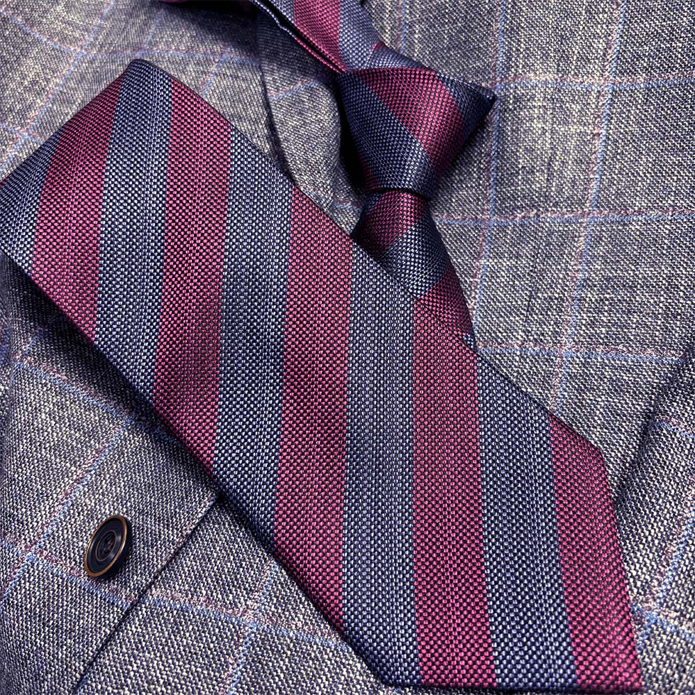 black dress shirt with burgundy tie Hisdern Stain-proof Black Shirt and Checked Tie M