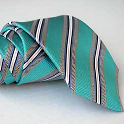 Teal and Grey Stripe #43R